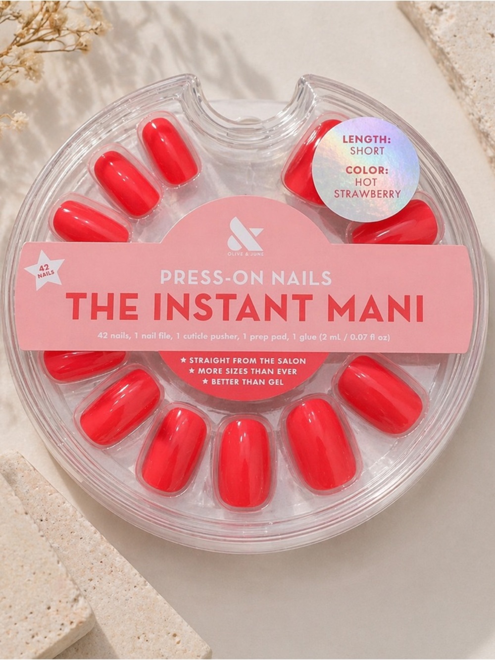 Hot Strawberry Press-On Nails